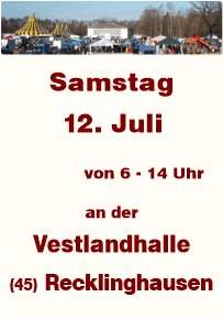 Trödeln in Recklinghausen an der Vestlandhalle seit 1987