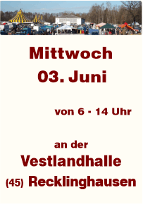 Trödeln an der Vestlandhalle Recklinghausen
